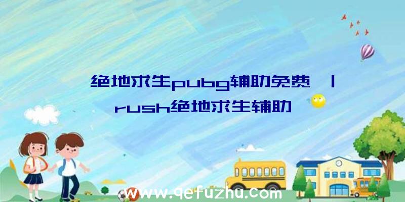 「绝地求生pubg辅助免费」|rush绝地求生辅助